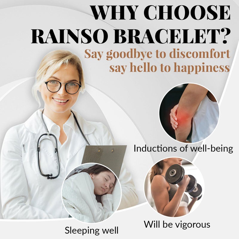 RainSo Mens Copper Double Row Magnetic Bracelets with 3500 Gauss Wristband Adjustable (Double Row Magnetic Style 2) - Image 2